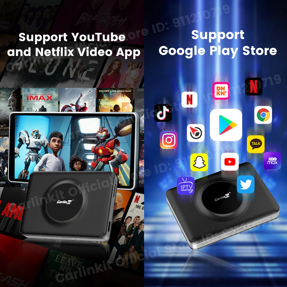 128GB Carlinkit Smart Tv Box Android 13 Wireless Carplay QCM 6125 Wireless Android Auto 8-Cores Play Video For Youtube Netflix - Image 4