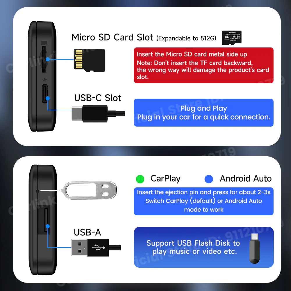 2024 Carlinkit LITE Wireless Android Auto & Car Play Ai Box Usb Watch Videos Online 32GB For Netflix Iptv 3 IN 1 Carplay Tv Box - Image 4