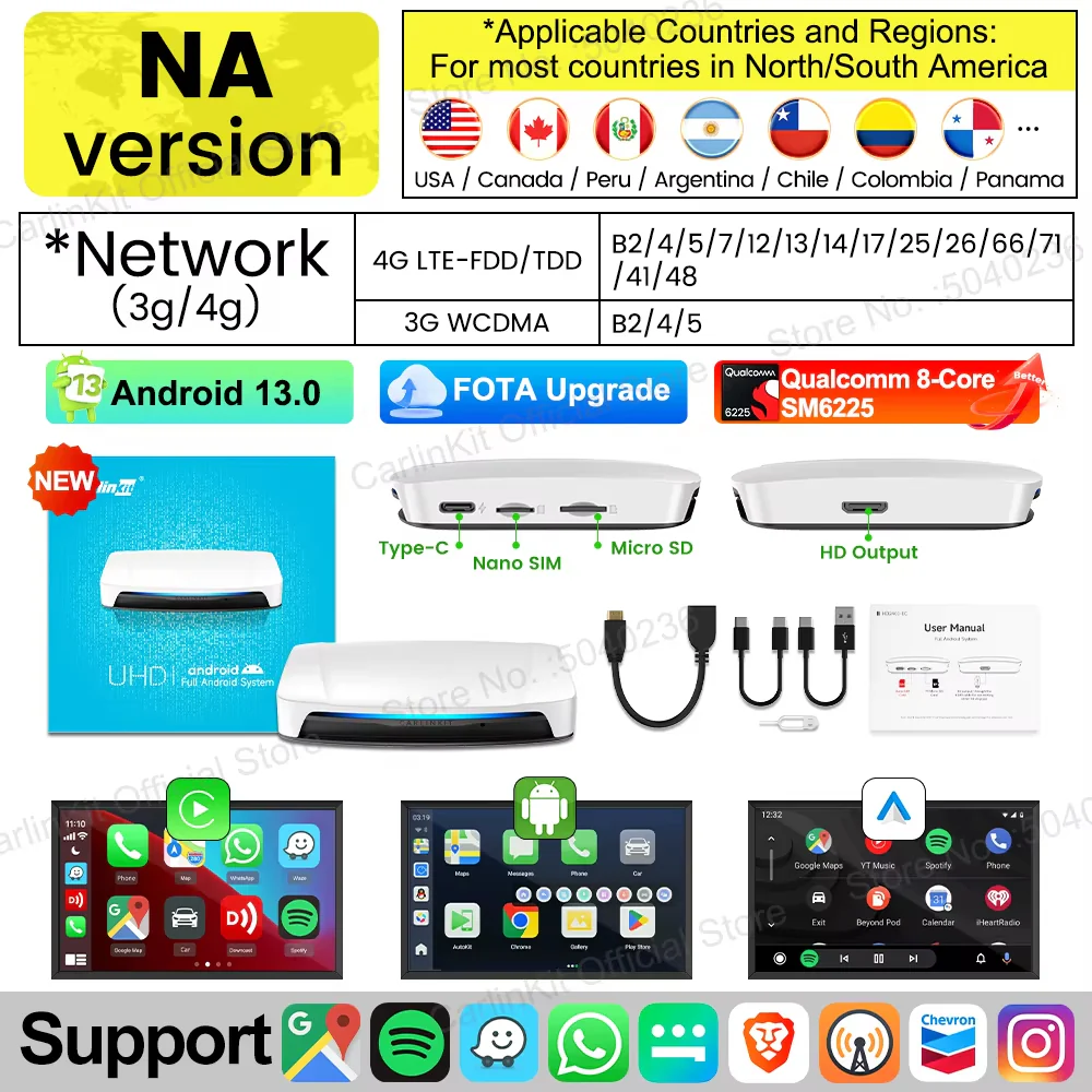 2025 New CarlinKit Android 13 CarPlay AI Box HDMI Wireless CarPlay Android Auto TV Video Box Qualcomm SDM660 8-Core Split Screen - Image 10