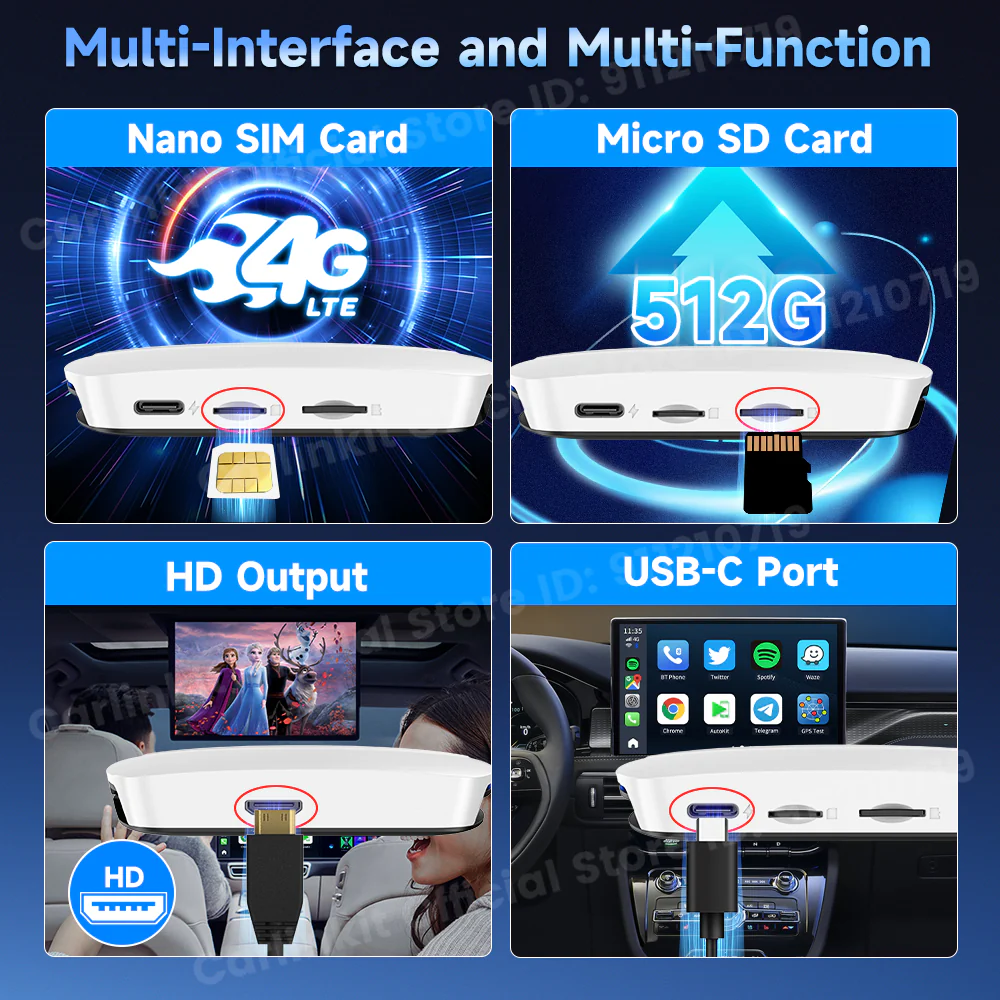 2025 New CarlinKit Android 13 CarPlay AI Box HDMI Wireless CarPlay Android Auto TV Video Box Qualcomm SDM660 8-Core Split Screen - Image 14