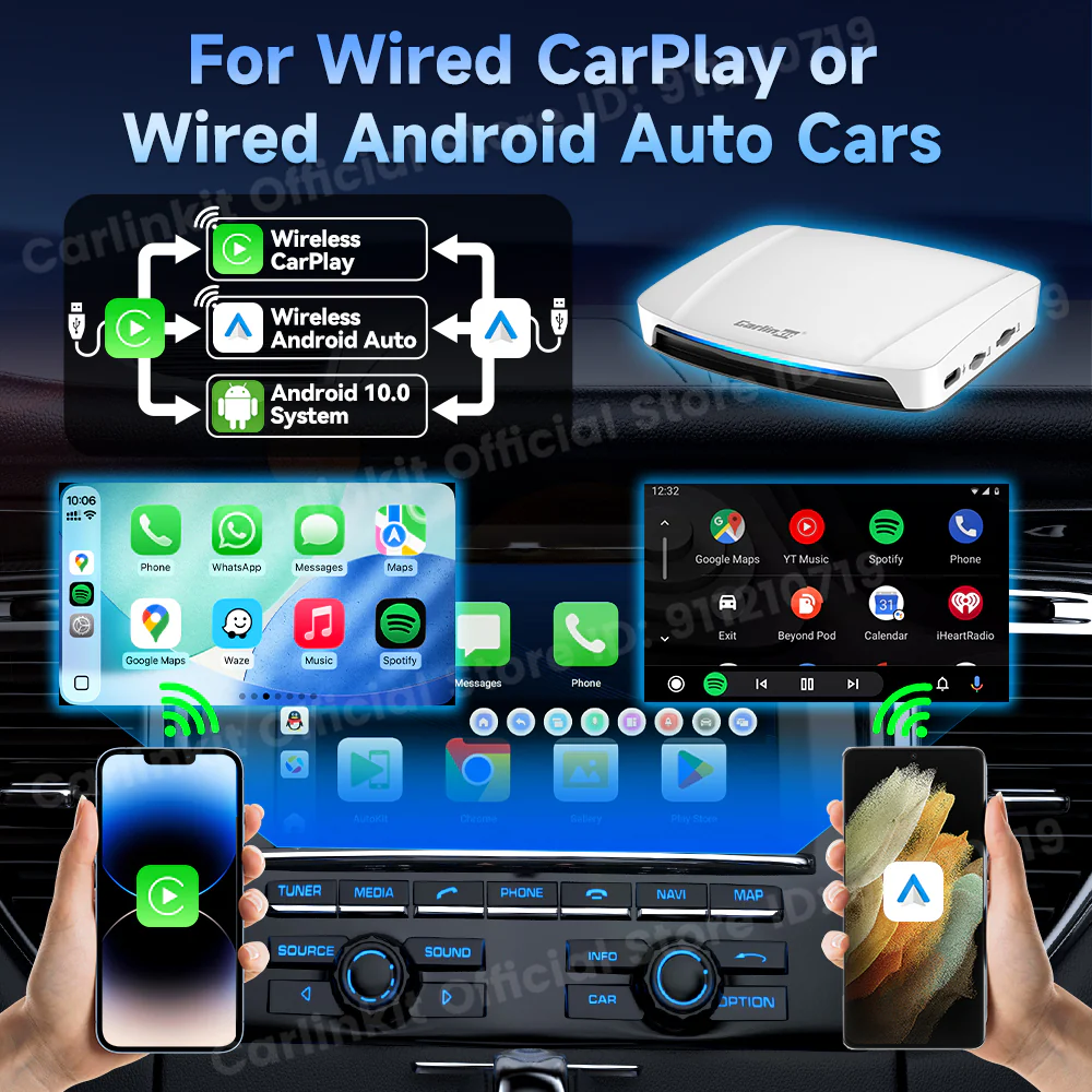 2025 New CarlinKit Android 13 CarPlay AI Box HDMI Wireless CarPlay Android Auto TV Video Box Qualcomm SDM660 8-Core Split Screen - Image 15