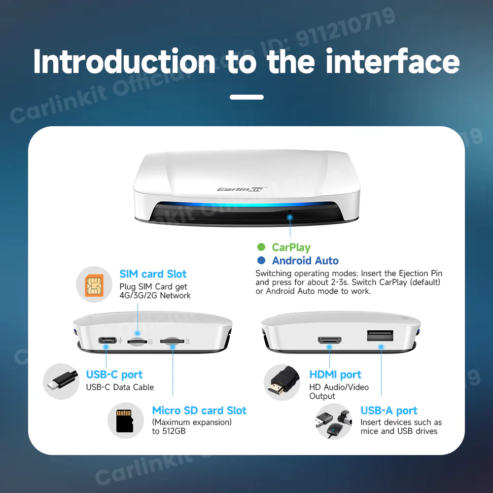 2025 New CarlinKit Android 13 CarPlay AI Box HDMI Wireless CarPlay Android Auto TV Video Box Qualcomm SDM660 8-Core Split Screen - Image 4