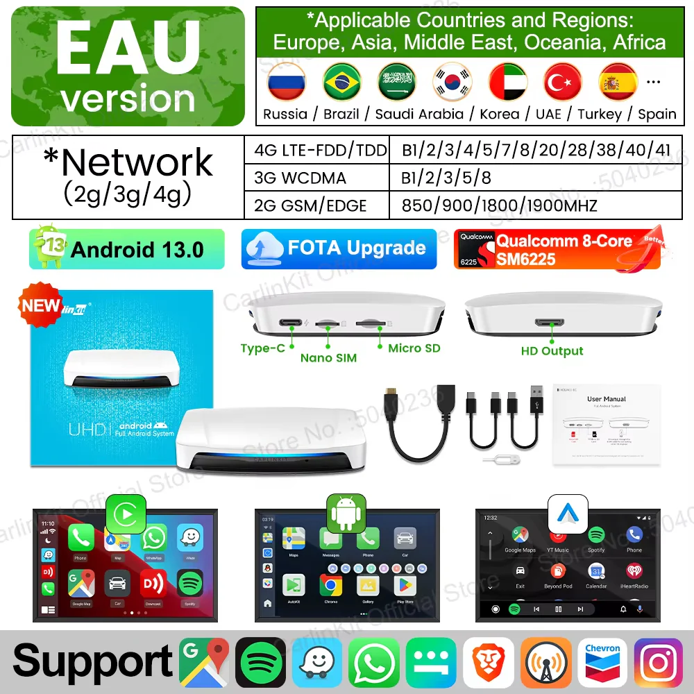 2025 New CarlinKit Android 13 CarPlay AI Box HDMI Wireless CarPlay Android Auto TV Video Box Qualcomm SDM660 8-Core Split Screen - Image 9