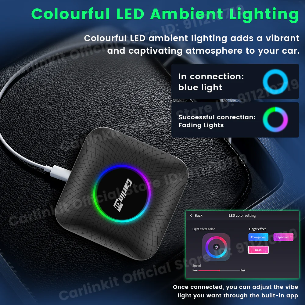 2025 Android13 SDM660 Carlinkit Carplay Android Tv Box USB A Port LED Wireless Carplay Android Auto 8-Core 4G LTE Tv Box For Youtube - Image 8