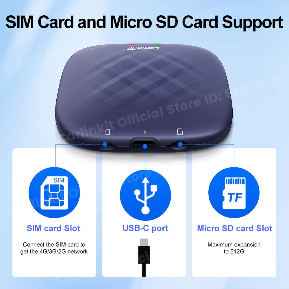CarlinKit Android 13 Carplay Ai Box 4G+64G 8 Core Wireless Android Auto Apple Carplay Multimedia Smart Ai Box - Image 5