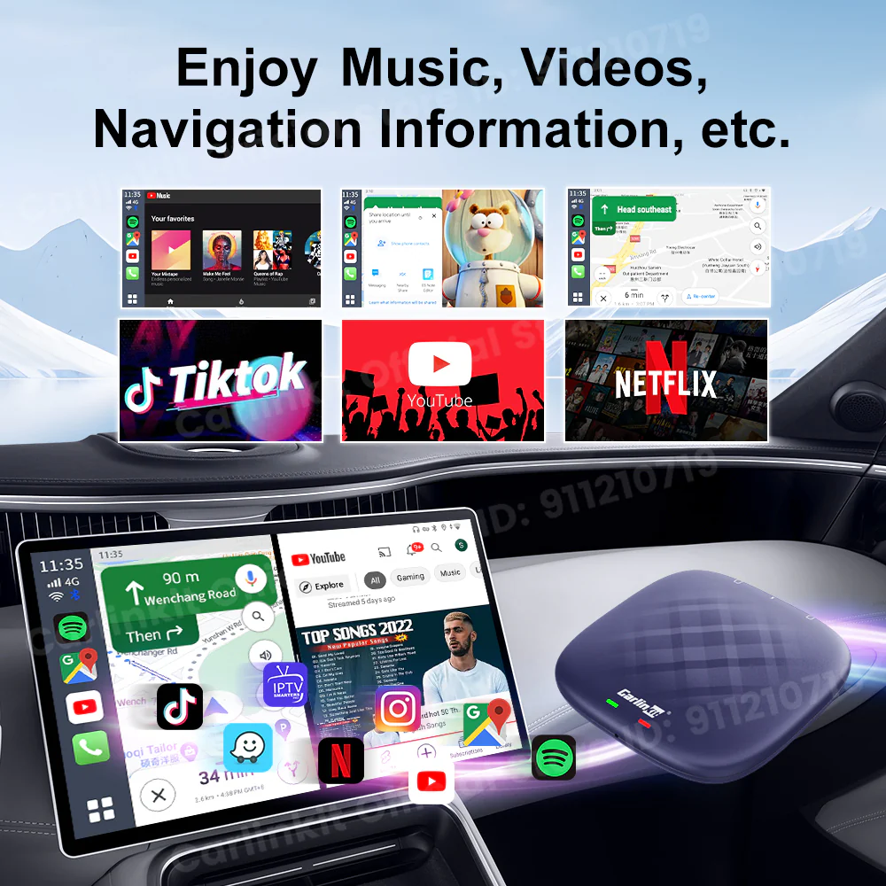 CarlinKit Android 13 Carplay Ai Box 4G+64G 8 Core Wireless Android Auto Apple Carplay Multimedia Smart Ai Box - Image 6