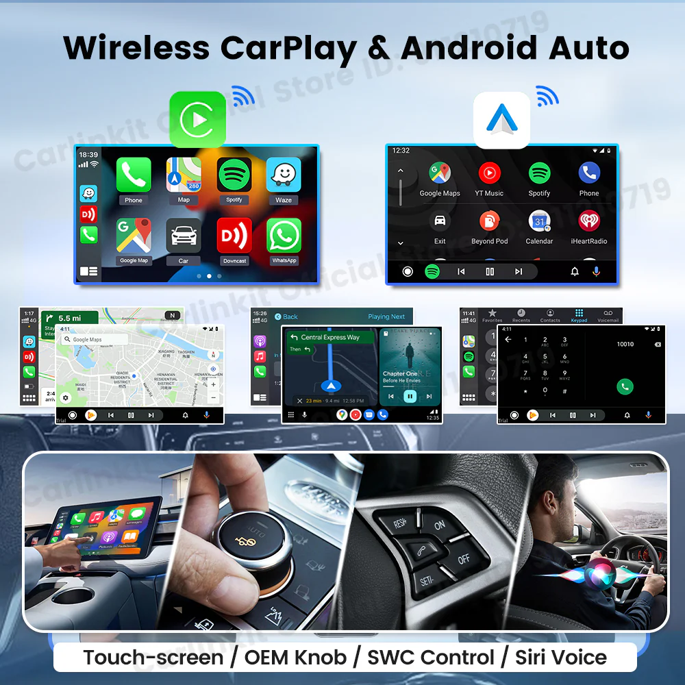 Carlinkit 5.0 2Air Wireless CarPlay Android Auto Wireless Box Two-Dual Adapter 2-Channel Work Waze Spotify 5.8Ghz WiFi BT Siri GPS Auto - Image 4