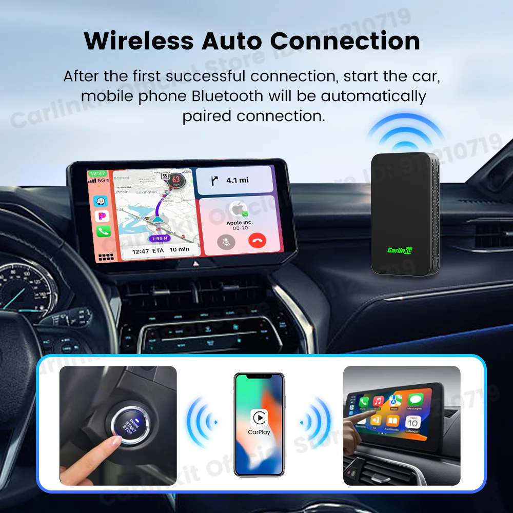 Carlinkit 5.0 2Air Wireless CarPlay Android Auto Wireless Box Two-Dual Adapter 2-Channel Work Waze Spotify 5.8Ghz WiFi BT Siri GPS Auto - Image 5