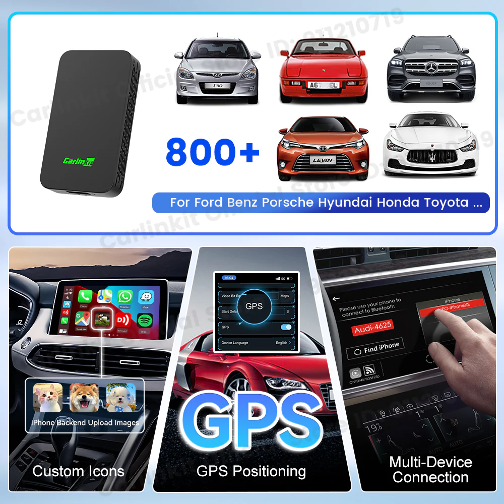 Carlinkit 5.0 2Air Wireless CarPlay Android Auto Wireless Box Two-Dual Adapter 2-Channel Work Waze Spotify 5.8Ghz WiFi BT Siri GPS Auto - Image 7