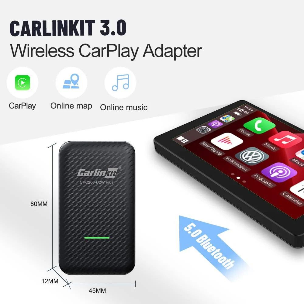 Carlinkit 3.0 Apple CarPlay Wireless Dongle Activator For Audi Benz Mazda Porsche Volkswagen Volvo Ford Citroen Honda Nissan Toyota Car MP4 MP5 Play Carbon Fiber Shell - Image 2
