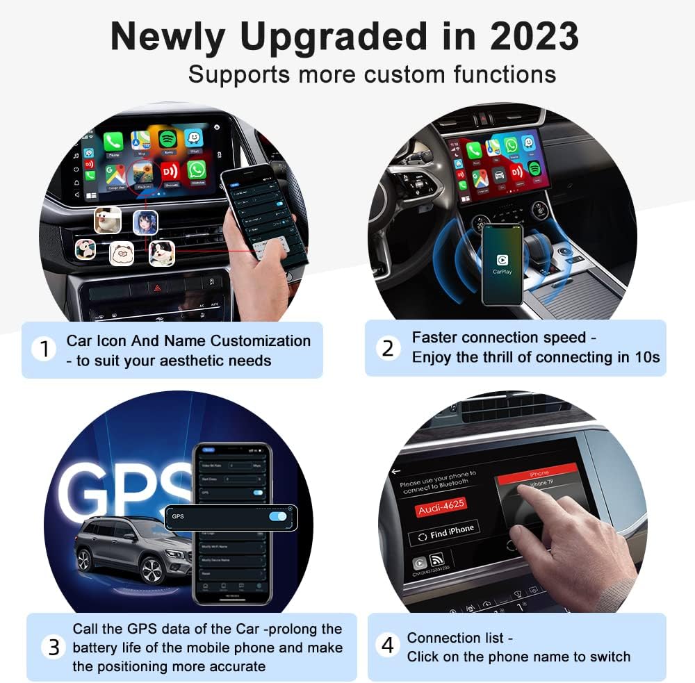 Carlinkit 3.0 Apple CarPlay Wireless Dongle Activator For Audi Benz Mazda Porsche Volkswagen Volvo Ford Citroen Honda Nissan Toyota Car MP4 MP5 Play Carbon Fiber Shell - Image 3