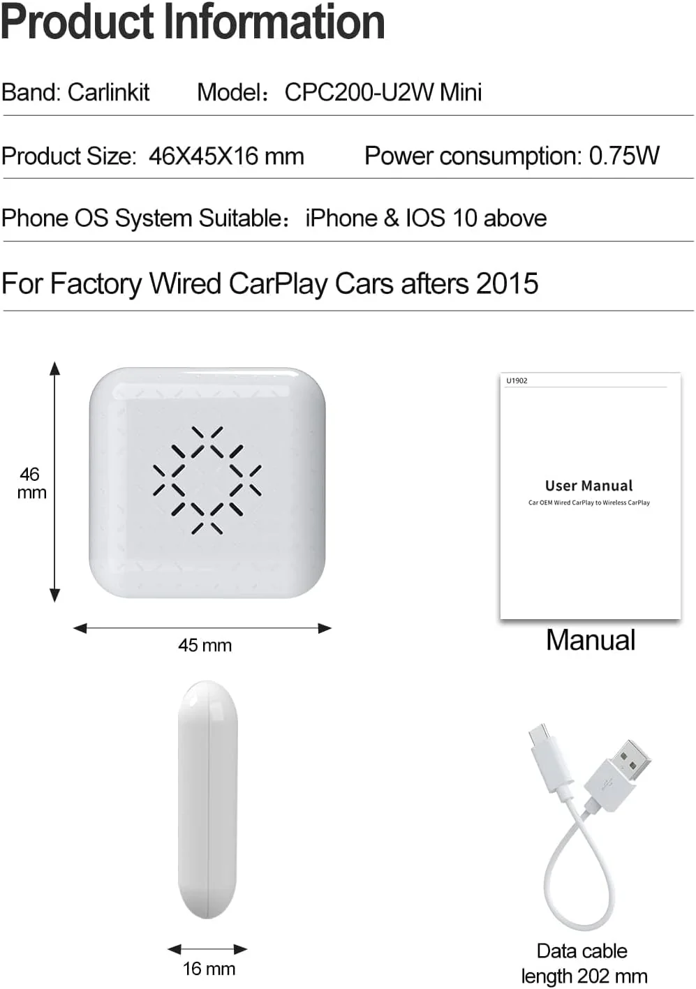 Carlinkit 3.0 MINI Wireless CarPlay Box Bluetooth Auto for Original car wired to wireless CarPlay Support 98% of Car models - Image 7