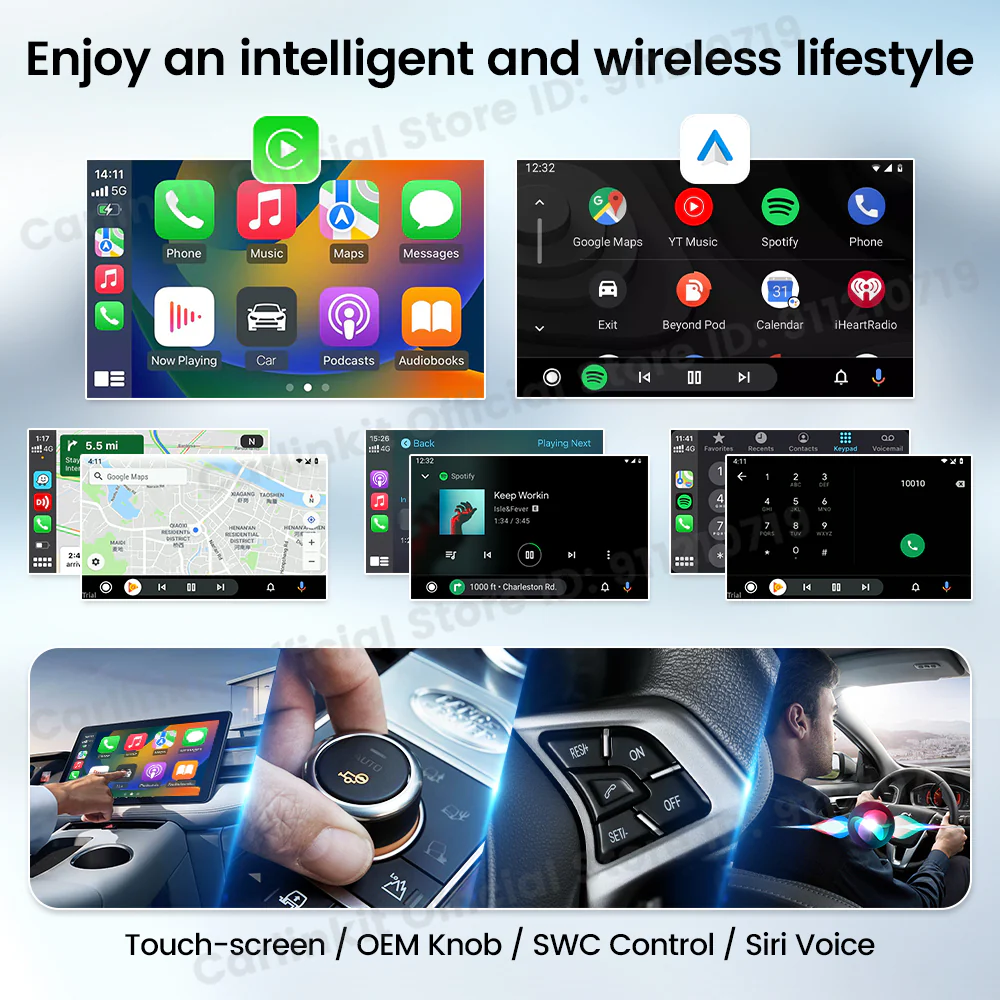 Carlinkit 4.0 CPC200-CP2A wired to wireless CarPlay carbon fibre shell 5G wifi bluetooth wireless android auto for factory wired CarPlay car models - Image 3