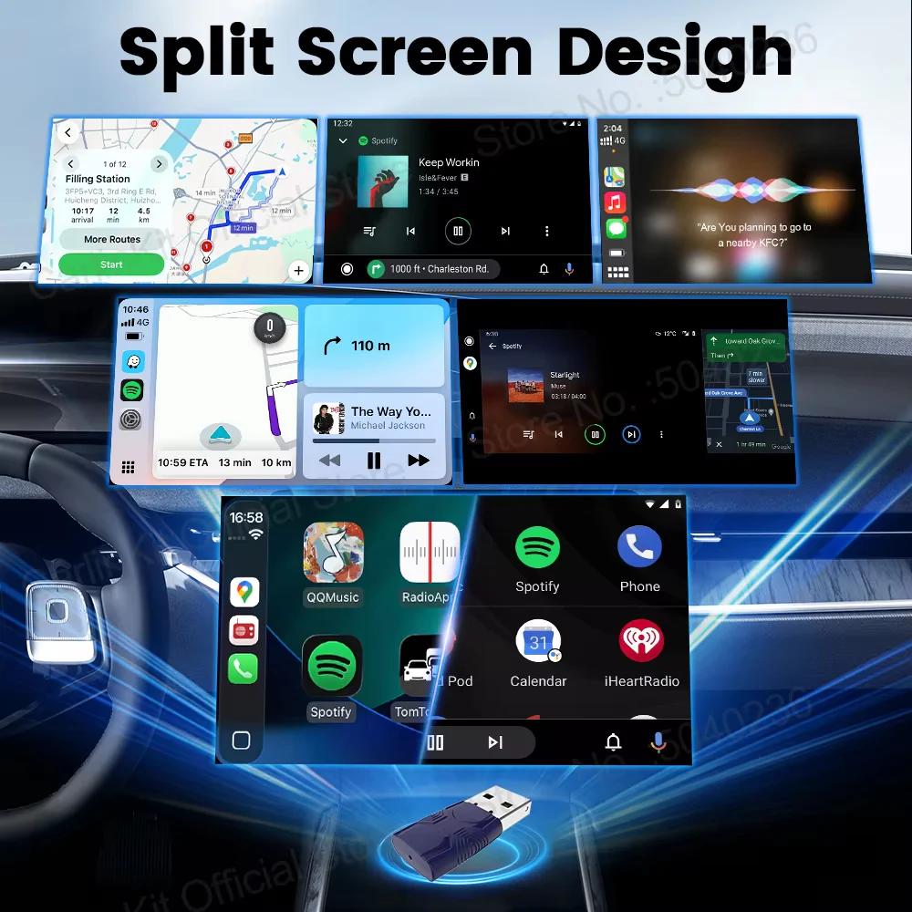 Carlinkit 5.0 Mini Ultra Wireless Adapter Wireless CarPlay Android Auto Box For OEM Cars Plug and Play WiFi BLE Auto Connection - Image 3