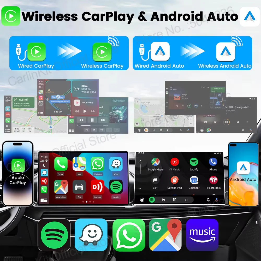 Carlinkit 5.0 Mini Ultra Wireless Adapter Wireless CarPlay Android Auto Box For OEM Cars Plug and Play WiFi BLE Auto Connection - Image 5