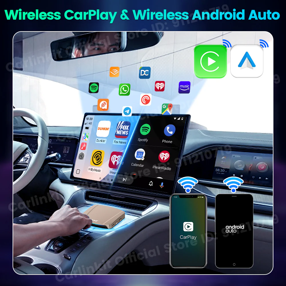 Carlinkit Android 15 AI Box Ultra 8+128G Wireless Carplay Car Streaming Box Android Auto Wireless Adapter Qualcomm SM6350 Support Youtube/Netflix - Image 3