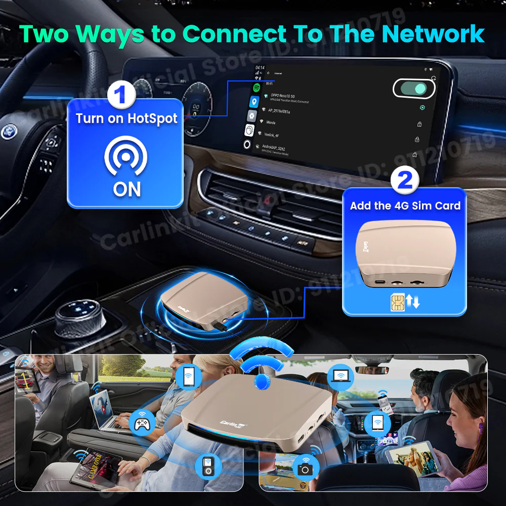 Carlinkit Android 15 AI Box Ultra 8+128G Wireless Carplay Car Streaming Box Android Auto Wireless Adapter Qualcomm SM6350 Support Youtube/Netflix - Image 6