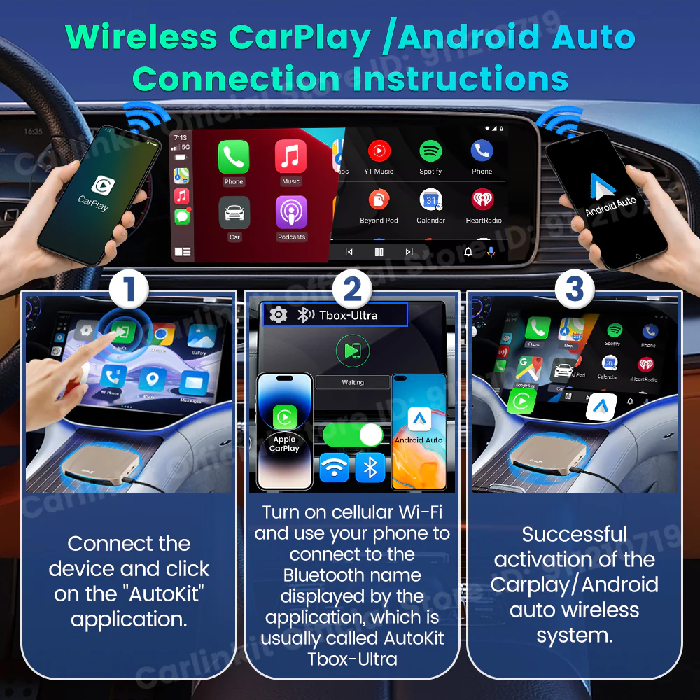 Carlinkit Android 15 AI Box Ultra 8+128G Wireless Carplay Car Streaming Box Android Auto Wireless Adapter Qualcomm SM6350 Support Youtube/Netflix - Image 7
