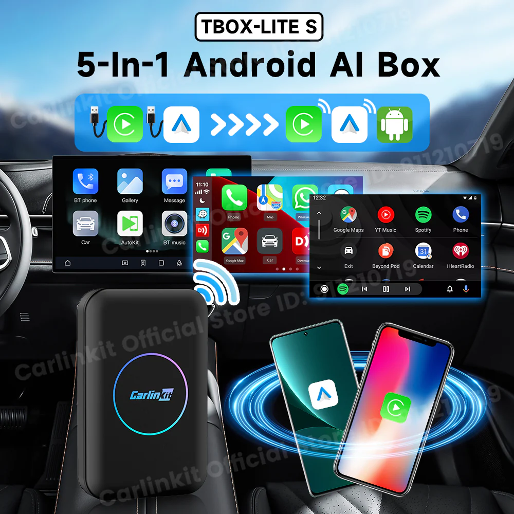 CarlinKit Android Ai Box Wireless Adatper Lite S Wireless Dongle CarPlay Android auto for IPTV Youtube Netfilx Spotify HD Output - Image 3