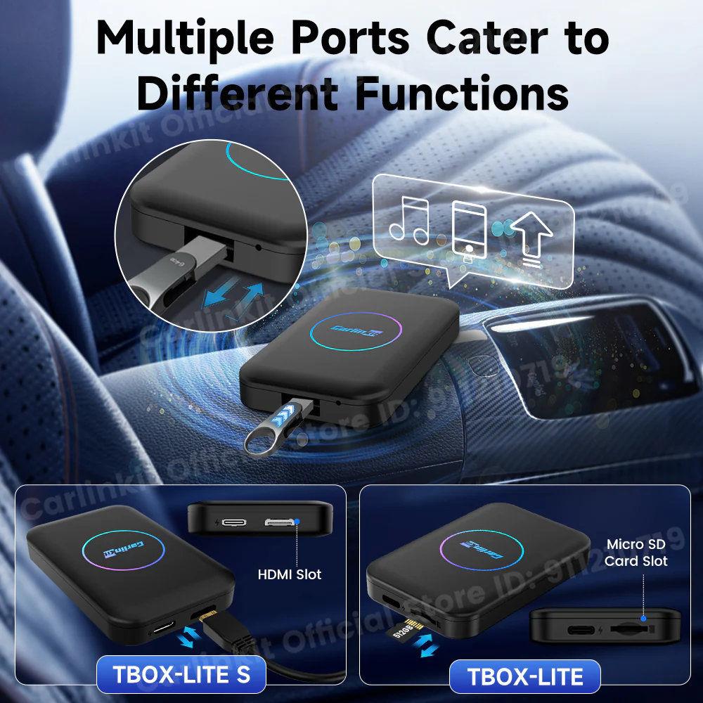 CarlinKit Android Ai Box Wireless Adatper Lite S Wireless Dongle CarPlay Android auto for IPTV Youtube Netfilx Spotify HD Output - Image 4