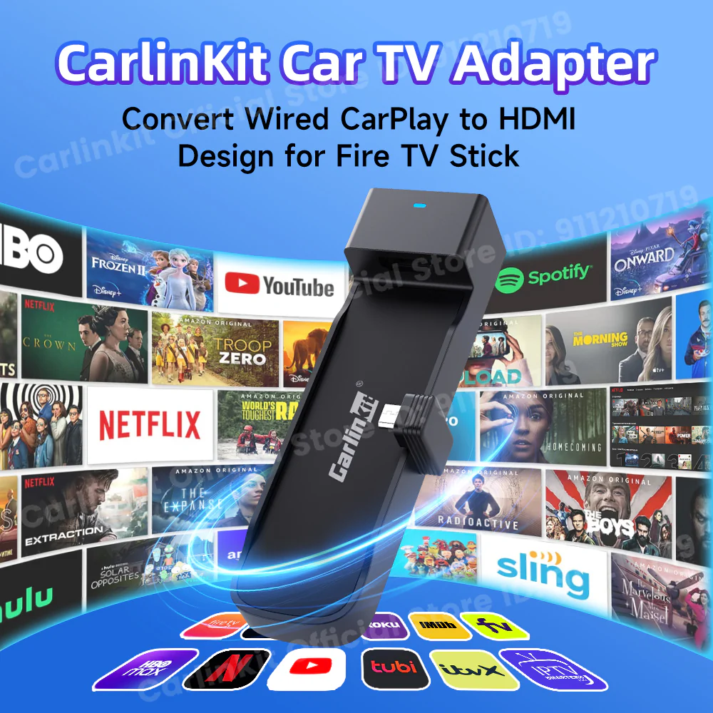 Carlinkit Support Fire TV Stick Specifically designed for Amazon Fire TV Stick Enjoy Streaming in Your Car Wired CarPlay to HDMI - Image 4