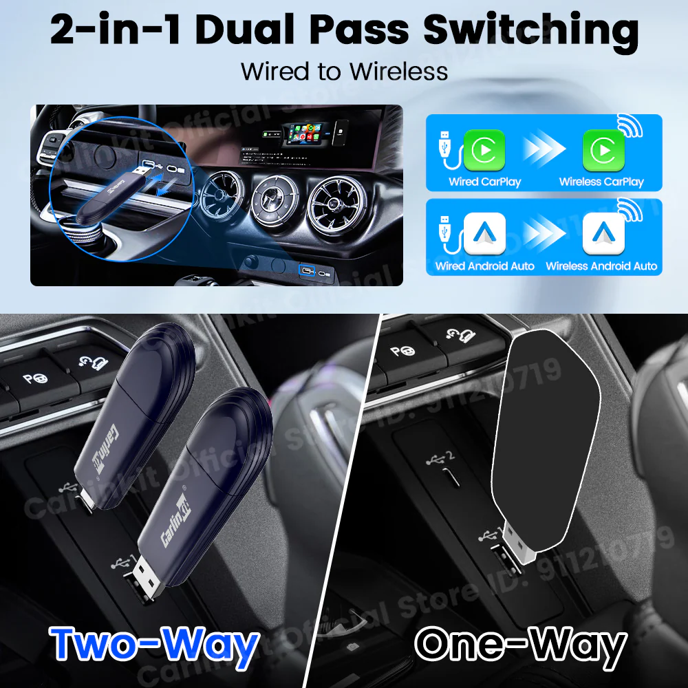 CarlinKit MINI SE Pro Wireless Adapter Smart Wireless CarPlay Android Auto USB Dongle WiFi Bluetooth Auto Connection OTA Upgrade - Image 3