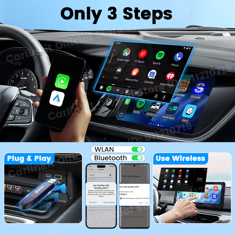 CarlinKit MINI SE Pro Wireless Adapter Smart Wireless CarPlay Android Auto USB Dongle WiFi Bluetooth Auto Connection OTA Upgrade - Image 4