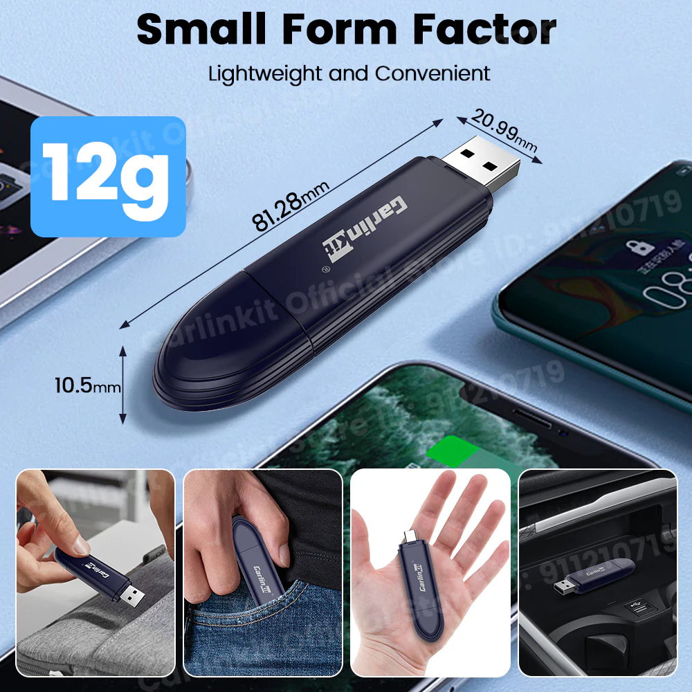 CarlinKit MINI SE Pro Wireless Adapter Smart Wireless CarPlay Android Auto USB Dongle WiFi Bluetooth Auto Connection OTA Upgrade - Image 5