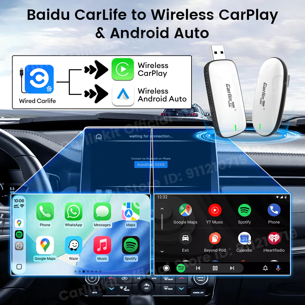 CarlinKit New Baidu CarLife to Wireless CarPlay Android Auto Wireless Auto Connect Original Car Radio Upgrade For Changan Geely - Image 6