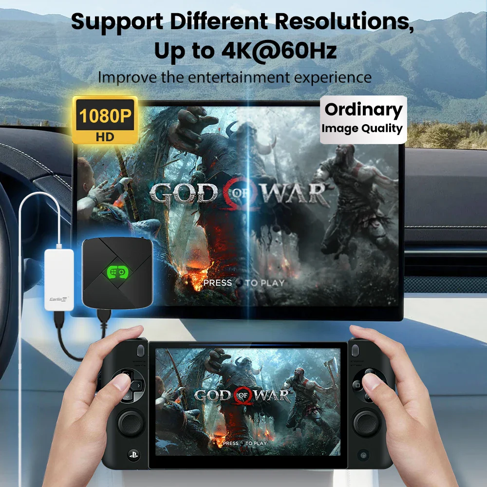 Carlinkit New Smart USB HDMI Adapter-Car 4K HD Output Video Dongle Support TV Streaming Stick Entertainment Watch Movies, Shows, and Live TV in 1080p, 60pfs, Game Consoles,  Laptops - Image 3