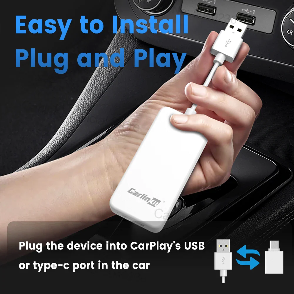 Carlinkit New Smart USB HDMI Adapter-Car 4K HD Output Video Dongle Support TV Streaming Stick Entertainment Watch Movies, Shows, and Live TV in 1080p, 60pfs, Game Consoles,  Laptops - Image 4
