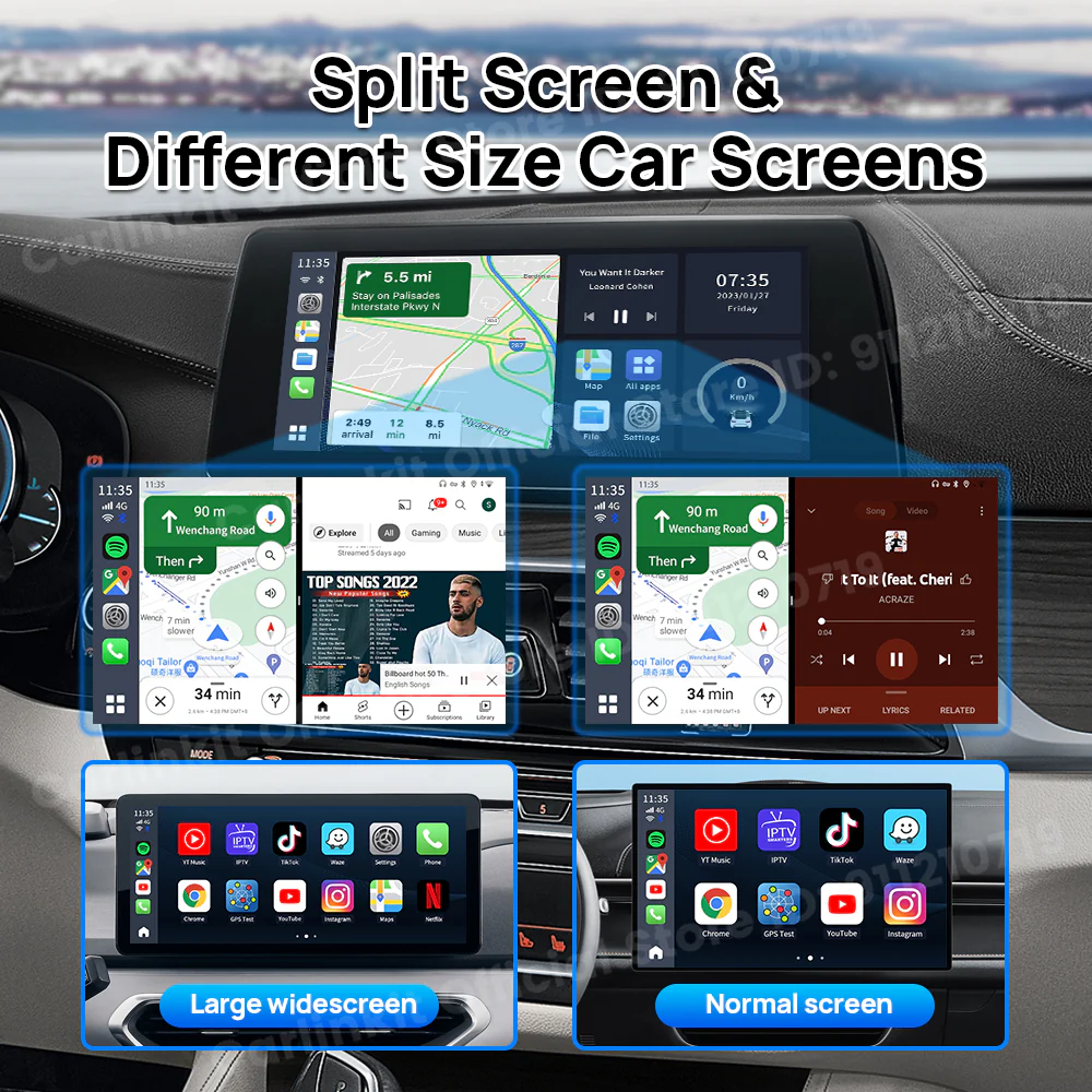 CarlinKit QCM 6115 Wireless CarPlay Android TV Ai Box For Netflix Wireless Android Auto Video Streaming Box 2.4&5Ghz Wifi BT FOTA Upgrade - Image 8