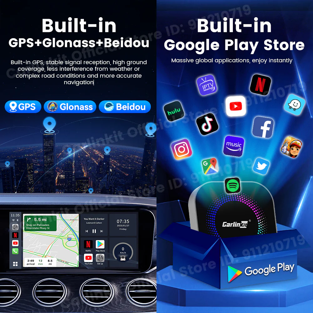 CarlinKit TV Box S2F Android 13 CarPlay Ai Box SM6225 8 cores Wireless CarPlay Android Auto Video Streaming Box 4G LTE &WiFi GPS - Image 7