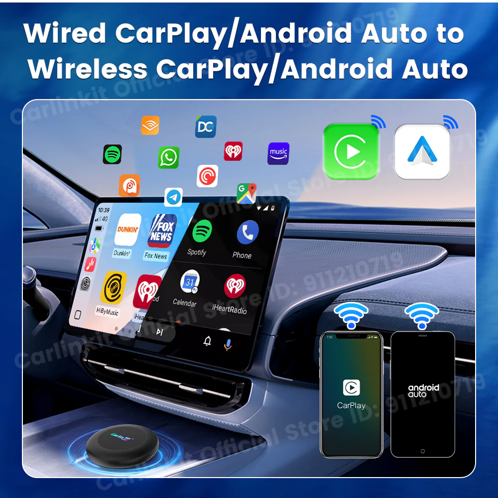 Carlinkit Ultra 2 Android 15 CarPlay Ai Box Wireless Android Auto Video Adapter Support Youtube Netflix TF SIM Card 128GB WiFi 6 - Image 4