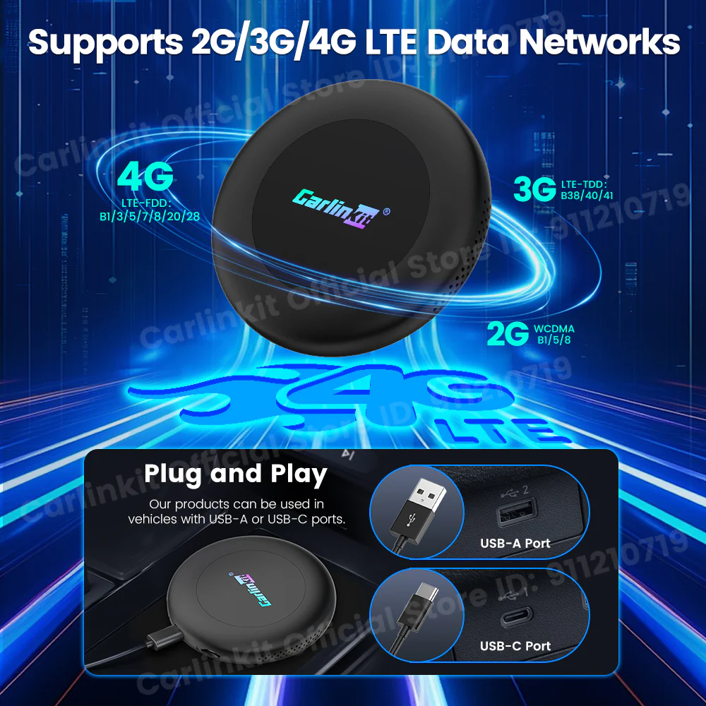 Carlinkit Ultra 2 Android 15 CarPlay Ai Box Wireless Android Auto Video Adapter Support Youtube Netflix TF SIM Card 128GB WiFi 6 - Image 6