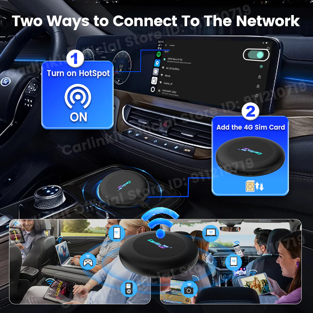 Carlinkit Ultra 2 Android 15 CarPlay Ai Box Wireless Android Auto Video Adapter Support Youtube Netflix TF SIM Card 128GB WiFi 6 - Image 7