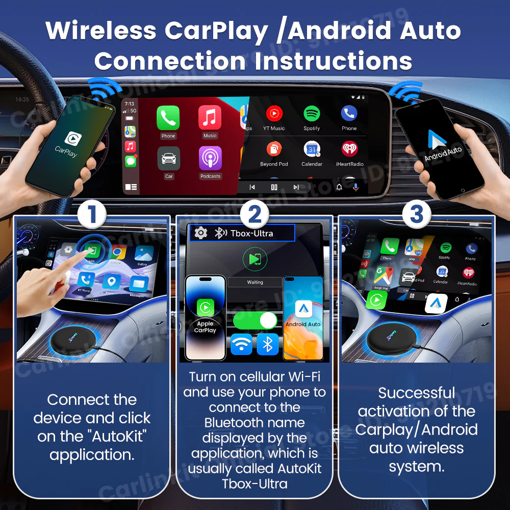 Carlinkit Ultra 2 Android 15 CarPlay Ai Box Wireless Android Auto Video Adapter Support Youtube Netflix TF SIM Card 128GB WiFi 6 - Image 8