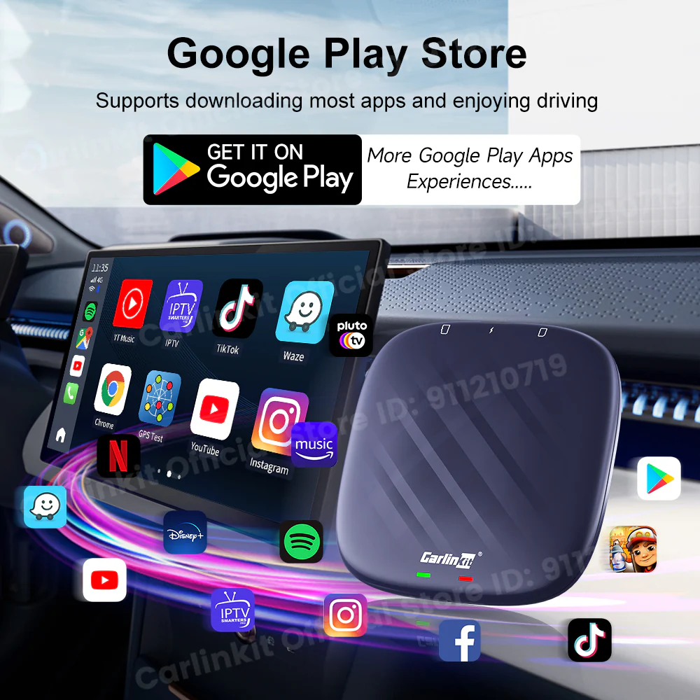 QCM6125 Android 13 8g+128g carlinkit carplay ai box plus carplay wireless android auto adapter best configuration youtube box - Image 3